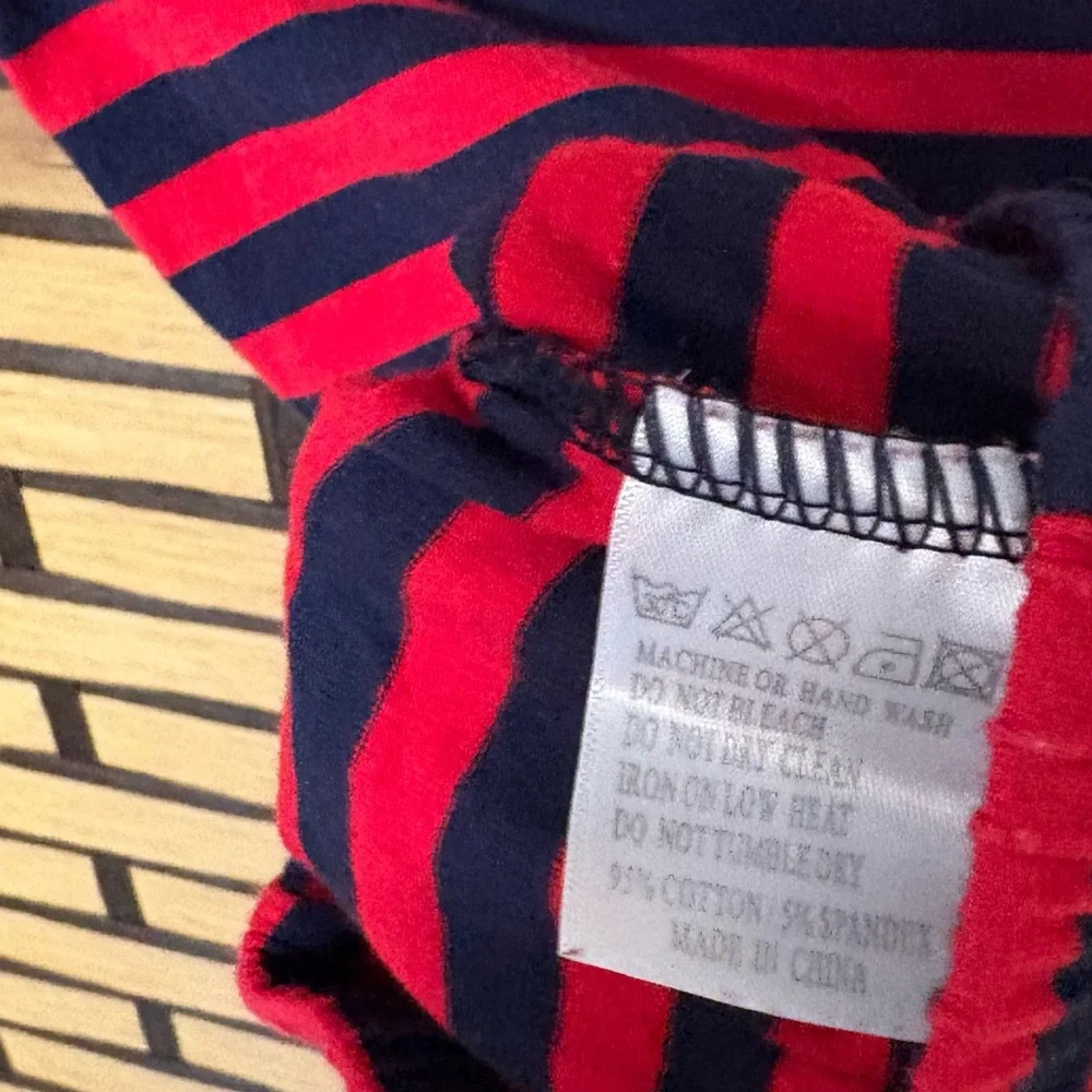 Pepper & Oliver Red And Blue Stripe Sleeper‎ Size Newborn